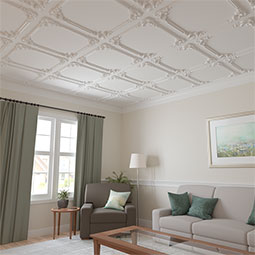 Ekena Millwork - PML10X10SE-1 - Endurathane Seville Panel Moulding Corner, 10"W x 10"H x 1 1/8"P (matches moulding PML01X00SE), Factory Primed