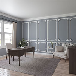 Ekena Millwork - PML10X10SE-1 - Endurathane Seville Panel Moulding Corner, 10"W x 10"H x 1 1/8"P (matches moulding PML01X00SE), Factory Primed