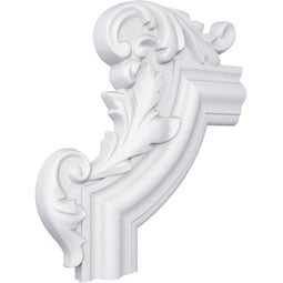 Ekena Millwork - PML13X10PM-L - Endurathane Pompeii Panel Moulding Corner, 14 1/4"W x 10 5/8"H x 1 1/8"P, Left (matches moulding PML02X00PO), Factory Primed