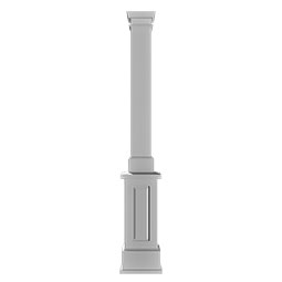 CW Ohio Inc. - ESNPPED - Endura-Stone™ Pro Series Column w/ Pedestal Base, Square Shaft (FRP) Non-Tapered, Smooth Finish - Ready to be Painted