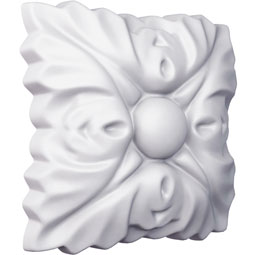 Ekena Millwork - ROS03X03SK - Endurathane Sellek Square Rosette (Can be used with Sellek Panel Moulding),3"W x 3"H, Factory Primed