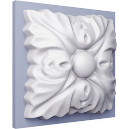 Ekena Millwork - ROS03X03SK - Endurathane Sellek Square Rosette (Can be used with Sellek Panel Moulding),3"W x 3"H, Factory Primed