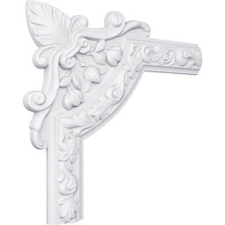 Ekena Millwork - PML13X13AR - Endurathane Artis Panel Moulding Corner, 13"W x 13"H (matches moulding PML01X00AR), Factory Primed