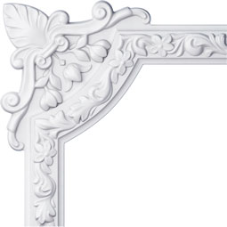 Ekena Millwork - PML13X13AR - Endurathane Artis Panel Moulding Corner, 13"W x 13"H (matches moulding PML01X00AR), Factory Primed