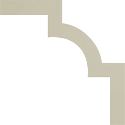 Ekena Millwork - PML13X13KD - Endurathane Kendall Panel Moulding Corner, 14 1/2"W x 13 1/2"H (matches moulding PML01X00KD), Factory Primed