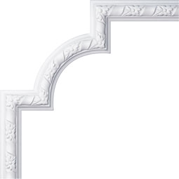 Ekena Millwork - PML13X13KD - Endurathane Kendall Panel Moulding Corner, 14 1/2"W x 13 1/2"H (matches moulding PML01X00KD), Factory Primed