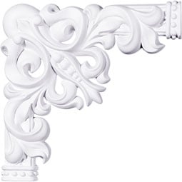 Ekena Millwork - PML11X11NE - Endurathane Sofia Panel Moulding Corner, 11"W x 11"H, Factory Primed
