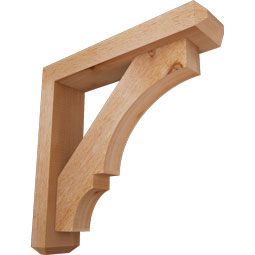 Ekena Millwork - BKTOBOA04 - Balboa Craftsman Rough Sawn Bracket w/ Offset Brace