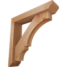 Ekena Millwork - BKTOBOA06 - Balboa Slat Rough Sawn Bracket w/ Offset Brace