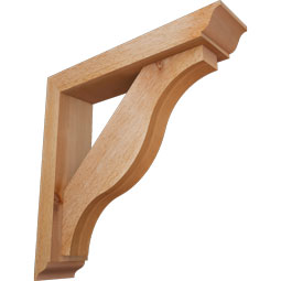 Ekena Millwork - BKTOFST01 - Funston Traditional Rough Sawn Bracket w/ Offset Brace