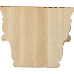 Ekena Millwork - CAP11X03X08CHLW - AmeriCraft Large Chesterfield Capital, 11"W x 6 3/4"BW x 3 7/8"D x 8 7/8"H, Lindenwood