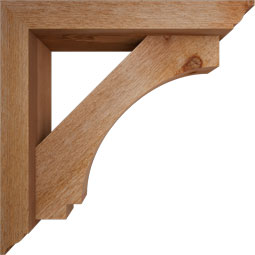 Ekena Millwork - BKTOIMP01 - Imperial Traditional Rough Sawn Bracket w/ Offset Brace