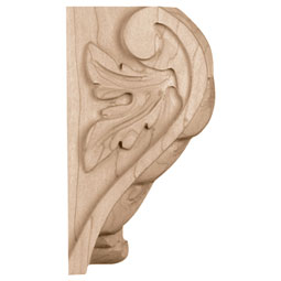Ekena Millwork - CORBA1 - AmeriCraft Extra Small Block Acanthus Leaf Corbel, 3 1/4"W x 2 3/4"D x 5"H