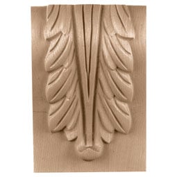 Ekena Millwork - CORBA2 - AmeriCraft Small Block Acanthus Leaf Corbel, 5 1/4"W x 4 1/2"D x 7 1/3"H