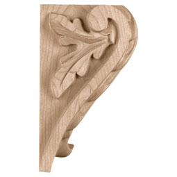 Ekena Millwork - CORBA2 - AmeriCraft Small Block Acanthus Leaf Corbel, 5 1/4"W x 4 1/2"D x 7 1/3"H