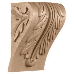 Ekena Millwork - CORBA2 - AmeriCraft Small Block Acanthus Leaf Corbel, 5 1/4"W x 4 1/2"D x 7 1/3"H