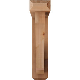 Ekena Millwork - BKTOIMP04 - Imperial Craftsman Rough Sawn Bracket w/ Offset Brace