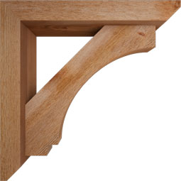 Ekena Millwork - BKTOIMP06 - Imperial Slat Rough Sawn Bracket w/ Offset Brace