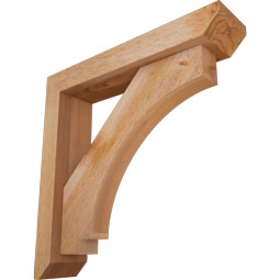 Ekena Millwork - BKTOIMP06 - Imperial Slat Rough Sawn Bracket w/ Offset Brace