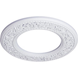 Ekena Millwork - CM13BL_P - Endurathane Blackthorn Ceiling Medallion, 13 3/8"OD x 7 1/2"ID x 3/4"P (Fits Canopies up to 7 1/2")