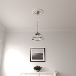 Ekena Millwork - CM13BL_P - Endurathane Blackthorn Ceiling Medallion, 13 3/8"OD x 7 1/2"ID x 3/4"P (Fits Canopies up to 7 1/2")