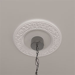 Ekena Millwork - CM13BL_P - Endurathane Blackthorn Ceiling Medallion, 13 3/8"OD x 7 1/2"ID x 3/4"P (Fits Canopies up to 7 1/2")