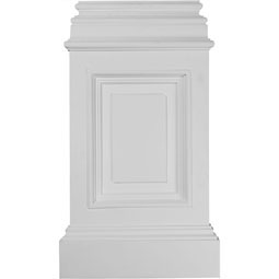 Ekena Millwork - BAS14X24X02CL - Endurathane Classic Large Pedestal Base, 14 3/8"W x 2 1/2"D x 24 3/4"H (Top: 10 7/8"W x 1"P), Factory Primed