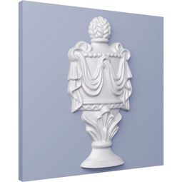 Ekena Millwork - ONL07X03X01CL - Endurathane Classic Urn Onlay, 3 1/2"W x 7 1/8"H x 5/8"P, Factory Primed