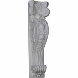Ekena Millwork - SUR09X29X06CL - Endurathane Classic Fireplace Surround, 9 7/8"W x 29 1/2"H x 6 3/4"P, Factory Primed