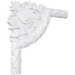 Ekena Millwork - PML09X09DU - Endurathane Dublin Panel Moulding Corner, 10 1/2"W x 9 1/2"H x 1"P (matches moulding PML01X01DU), Factory Primed