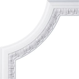 Ekena Millwork - PML10X10EM - Endurathane Emery Panel Moulding Corner, 11 5/8"W x 10 5/8"H x 3/4"P (matches moulding PML02X01EM), Factory Primed