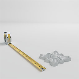 Ekena Millwork - ROS03X04EM - Endurathane Emery Flower Square Rosette, 3 7/8"W x 3 7/8"H x 3/4"P, Factory Primed