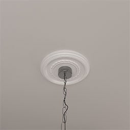 Ekena Millwork - CM12FE_P - Endurathane Federal Roped Small Ceiling Medallion, 12 5/8"OD x 1 1/8"P (Fits Canopies up to 6")