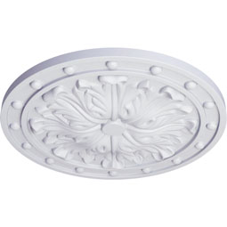 Ekena Millwork - CM20FO_P - Endurathane Foster Acanthus Leaf Ceiling Medallion, 20 1/2"OD x 1 1/2"P (Fits Canopies up to 2 1/4")
