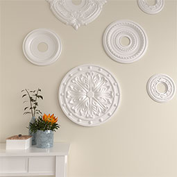 Ekena Millwork - CM20FO_P - Endurathane Foster Acanthus Leaf Ceiling Medallion, 20 1/2"OD x 1 1/2"P (Fits Canopies up to 2 1/4")