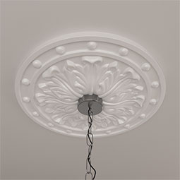 Ekena Millwork - CM20FO_P - Endurathane Foster Acanthus Leaf Ceiling Medallion, 20 1/2"OD x 1 1/2"P (Fits Canopies up to 2 1/4")