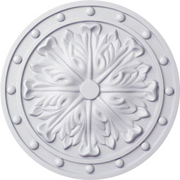 Ekena Millwork - CM20FO_P - Endurathane Foster Acanthus Leaf Ceiling Medallion, 20 1/2"OD x 1 1/2"P (Fits Canopies up to 2 1/4")