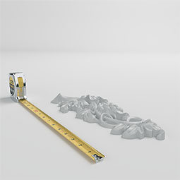 Ekena Millwork - ONL05X08X01GR - Endurathane Small grape and Leaf Onlay, 5 1/4"W x 12 1/2"H x 1"P, Factory Primed