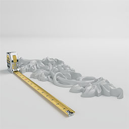 Ekena Millwork - ONL08X20X01GR - Endurathane Large Grape and Leaf Onlay, 8 1/4"W x 20 1/8"H x 1 5/8"P, Factory Primed