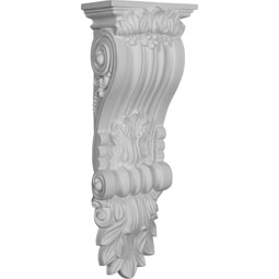 Ekena Millwork - COR06X18X04HA - Endurathane Hampshire Corbel, 6 1/4"W x 4 3/8"D x 18 1/8"H, Factory Primed