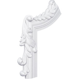 Ekena Millwork - PML07X11HI-L - Endurathane Hillsborough Panel Moulding Corner, 7"W x 11"H x 3/4"P, Left (matches moulding PML01X01HI), Factory Primed
