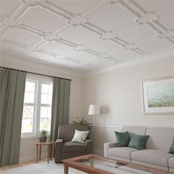 Ekena Millwork - PML07X11HI-L - Endurathane Hillsborough Panel Moulding Corner, 7"W x 11"H x 3/4"P, Left (matches moulding PML01X01HI), Factory Primed
