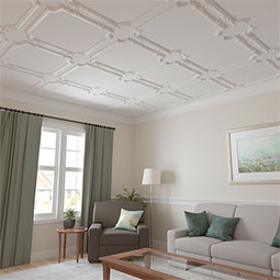 Ekena Millwork - PML07X11HI-R - Endurathane Hillsborough Panel Moulding Corner, 7"W x 11"H x 3/4"P, Right (matches moulding PML01X01HI), Factory Primed