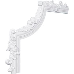 Ekena Millwork - PML15X15HI - Endurathane Hillsborough Panel Moulding Corner, 15"W x 15"H x 3/4"P (matches moulding PML01X01HI), Factory Primed