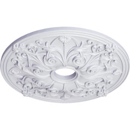 Ekena Millwork - CM23JA_P - Endurathane Jamie Ceiling Medallion, 23 5/8"OD x 3 7/8"ID x 2 1/8"P (Fits Canopies up to 3 7/8")