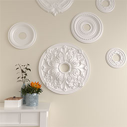 Ekena Millwork - CM23JA_P - Endurathane Jamie Ceiling Medallion, 23 5/8"OD x 3 7/8"ID x 2 1/8"P (Fits Canopies up to 3 7/8")