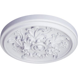 Ekena Millwork - CM14KT_P - Endurathane Katheryn Ceiling Medallion, 14 1/2"OD x 2 3/4"P (Fits Canopies up to 2 1/8")