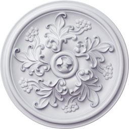 Ekena Millwork - CM14KT_P - Endurathane Katheryn Ceiling Medallion, 14 1/2"OD x 2 3/4"P (Fits Canopies up to 2 1/8")