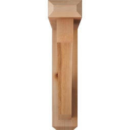 Ekena Millwork - BKTOLEC04 - Legacy Craftsman Rough Sawn Bracket w/ Offset Brace