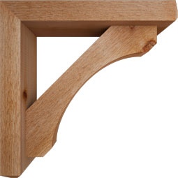 Ekena Millwork - BKTOLEC04 - Legacy Craftsman Rough Sawn Bracket w/ Offset Brace
